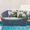 Puffy White Florets 2 PC Outdoor Printed Pillow Set Design by Liz Jardine, 18 x 7 x 18